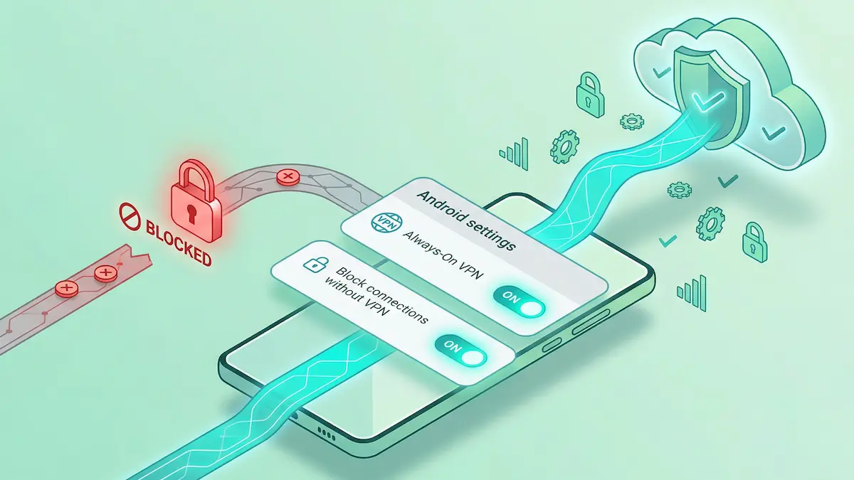 Cara aktifkan Always-On VPN dan Kill Switch di Android (2026)