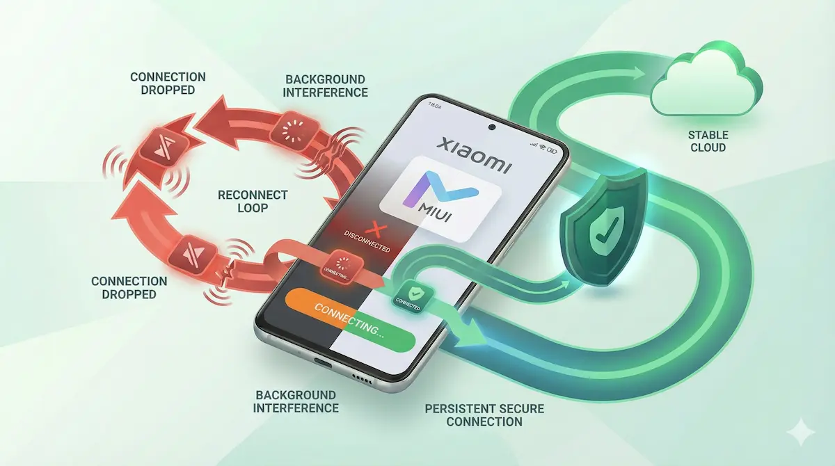 VPN kerap terputus pada Xiaomi? Baiki MIUI dan HyperOS (2026)